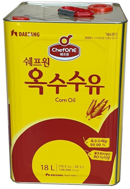 쉐프원 옥수수유18L 5개 당일발송, 18L