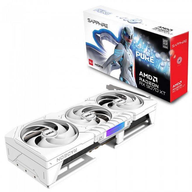 SAPPHIRE 라데온 RX 9070 XT PURE OC D6 16GB, SAPPHIRE 라데온 RX 9070 XT PURE O