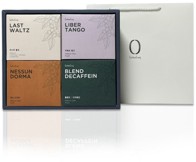 고급 드립백 커피 4종 선물 세트 + 쇼핑백, 11g, 1세트, 28개입