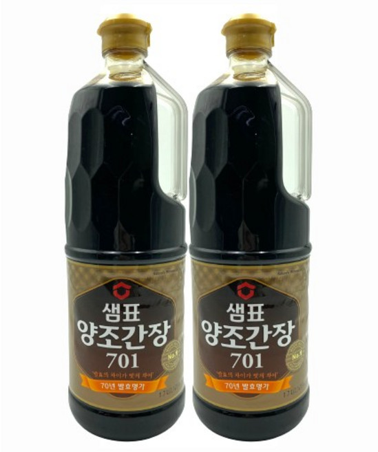 샘표 양조간장 701, 1.7L, 2개