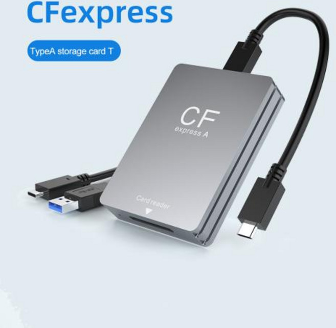 2-in-1 CFexpress Type A 및 SD 카드 리더기 AndroidWindowsOS용 메모리 카드 리더기 SLR용 휴대용 CF Express 리더기, 3) CFexpress Type A, CR348