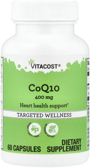 비타코스트 코큐텐 400mg Vitacost CoQ10 400 mg 60정, 1개 - 쿠팡