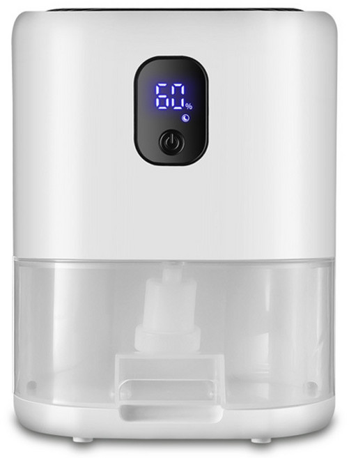 MMQ 가정용 무드 라이트 미니 제습기 CJ-2022, 화이트 + 클리어