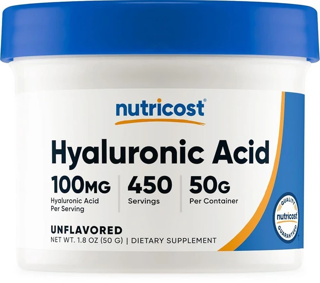 Nutricost 히알루론산 파우더 50g - 수용성 미세 파우더 글루텐 프리 GMO 프리, 1개 - 쿠팡