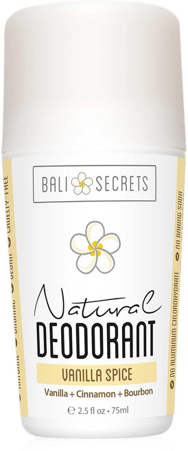 Bali Secrets Natural Deodorant 발리 시크릿 네츄럴 천연 유기농 비건 남성 여성 남녀공용 데오드란트 바닐라, 1개, 75ml