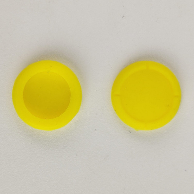 스위치 NS/OLED/Lite/Joy-Con 용 1/2pcs 실리콘 조이스틱 캡 보호 커버 미끄럼 방지 3D 아날로그 그립 교체, 10 Crescent Yellow