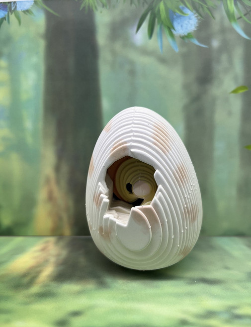 兒童3D立體紙拼潮玩創意手工DIY紙質拼圖帶磁吸恐龍文創擺件玩具, 恐龍蛋