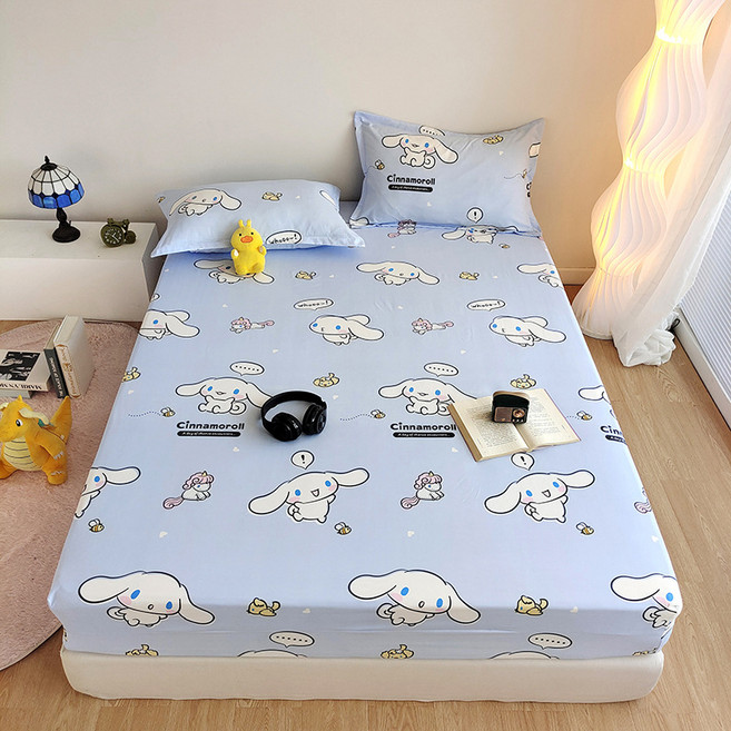 LOVEND 산리오 귀여운 침대용품 매트리스커버 캐릭터 침대 커버 베갯잇