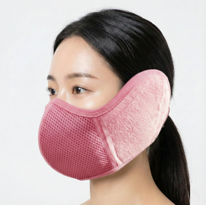 콘티 귀마개 마스크 방한마스크 낚시 골프 자전거 운동용 겨울 등산, 핫핑크, 1개