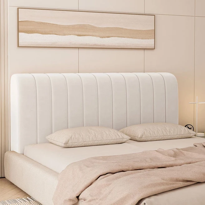 호환 1개 초극세사 플러시 퀸 헤드보드 커버 탈부착 가능 풀사이즈 침대 헤드 커버 (패브릭 헤드보드용 침, 07 1pc 150x70x20cm, 02 Color 01