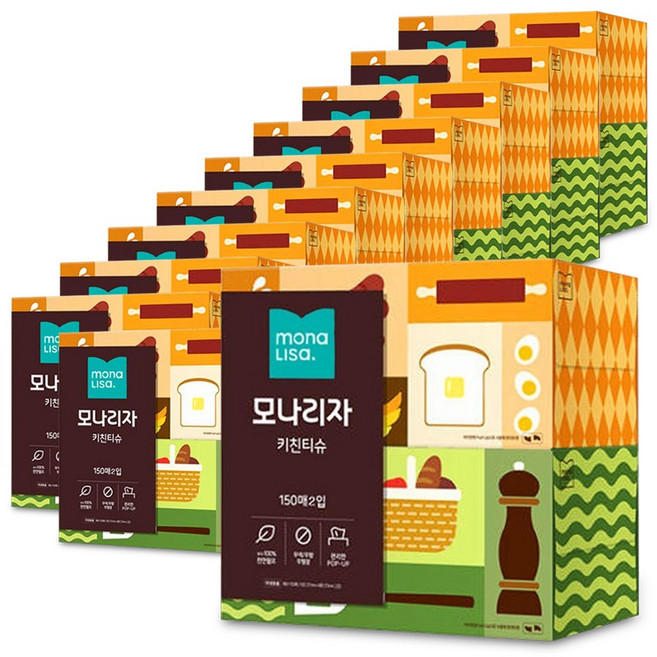 모나리자 뽑아쓰는 키친티슈 150매, 22개