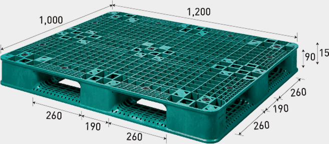 1100*1100*150 중량용파렛트(녹색), 1개