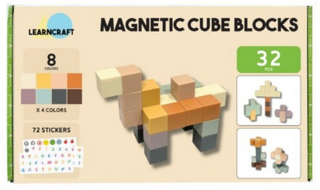 런크래프트 자석블럭 32p, 1개