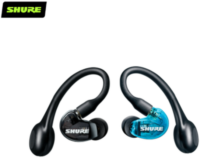 SHURE AONIC215 TW2 슈어 블루투스 이어폰 블랙/블루, 블랙