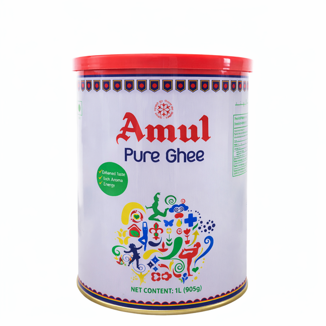 AMUL PURE GHEE INDIA 1LTR 아뮬 퓨어 기버터 목초사육 방탄커피 기버터, 1개