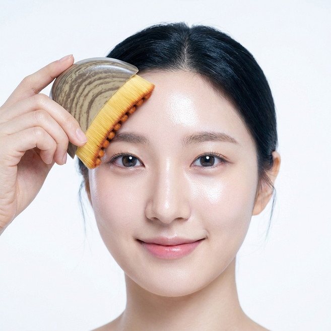 네이빈 브이라인 리프팅 브러쉬 붓기제거 얼굴 마사지기, 브라운, 1개