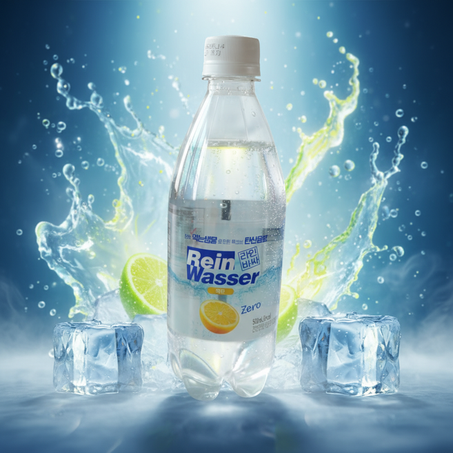 라인바싸 탄산수 레몬 동아오츠카, 40개, 500ml