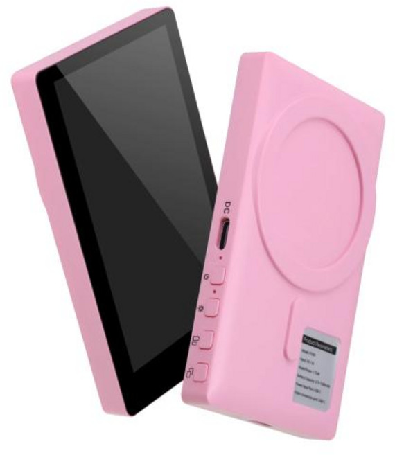 무선셀카모니터 후면스크린형 무선 자기식 셀프 모니터 스크린 휴대폰 후면 카메라를 사용하여 셀카 미러링 브이로그 라이브 스트림 비디오 녹화, 3)핑크