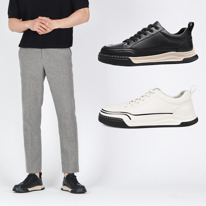 [국내브랜드] TCR 남성 브랜드 소가죽 스니커즈