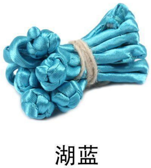 傳統服飾盤扣 釦子, 湖藍