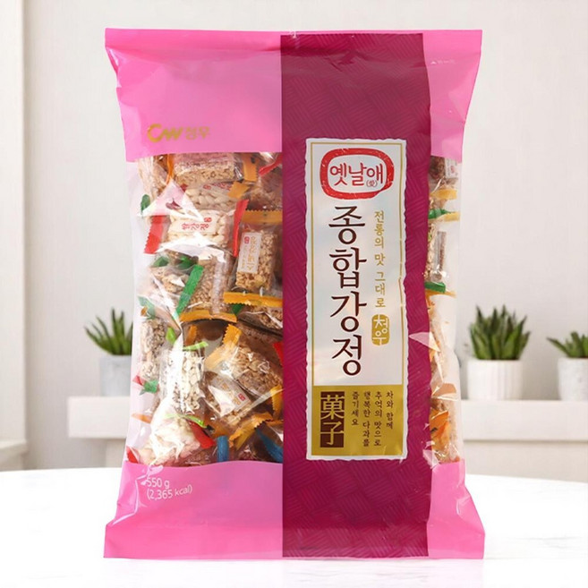 대용량 옛날 전통과자 미니사이즈 개별포장 강정 550G