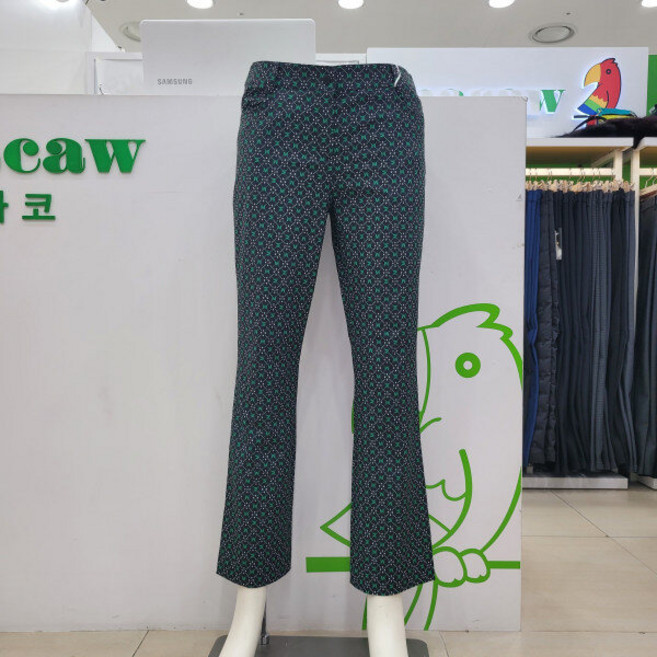 마코 모다남양주 여성 변형 기하학패턴 울밴드 부츠컷바지 MOW1LP11_GN