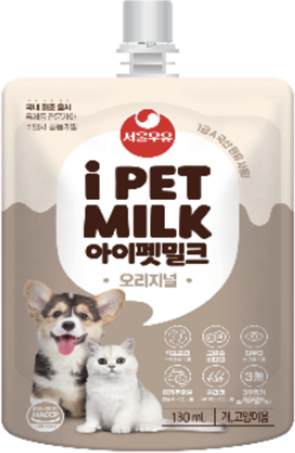 서울우유 아이펫밀크 130ml, 오리지널, 5개