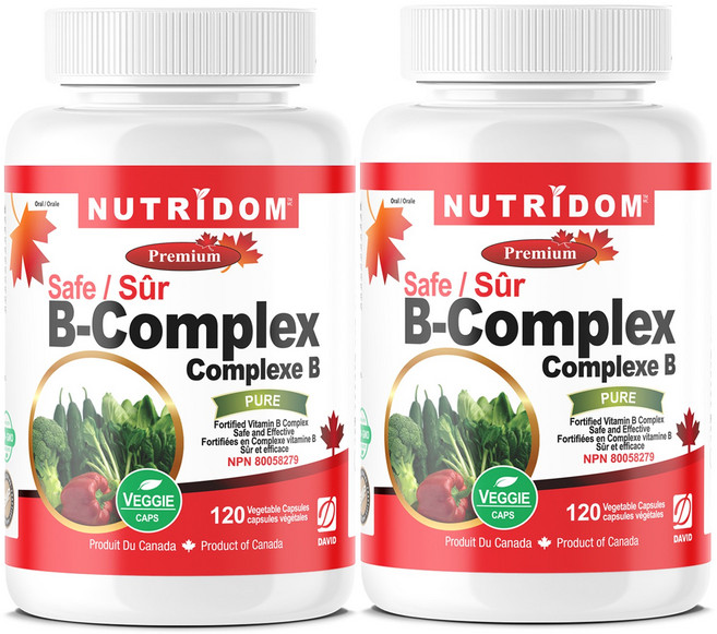 (2병특가) 뉴트리돔 비타민 B 컴플렉스 고함량 비타민 B 군 복합체 (120 개입) 캐나다 직구 카포리아, 120정, 2개