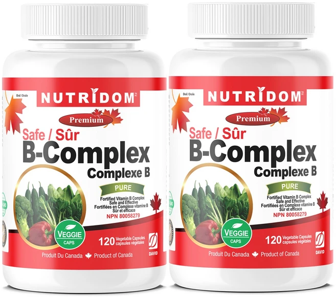 (2병특가) 뉴트리돔 비타민 B 컴플렉스 고함량 비타민 B 군 복합체 (120 개입) 캐나다 직구 카포리아, 120정, 2개 - 쿠팡
