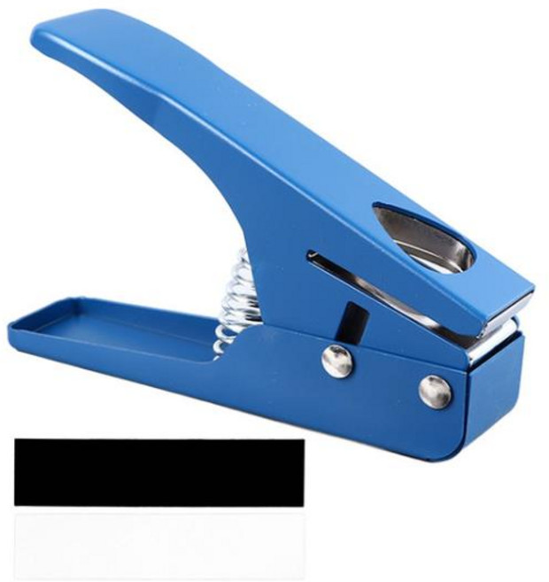 휴대용 기타 픽 홀 펀처 크기 조절 가능 다기능 커터 메이커, 03 파란, 1개