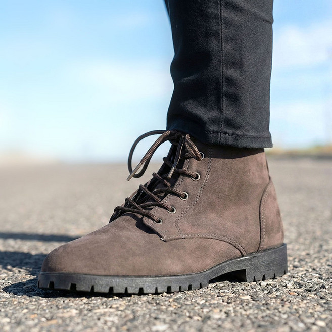 국산 베이직 스웨이드 지퍼 부츠 남자 발편한 레이스업 숏 워커 데일리 앵클 구두 사이드지퍼 하이탑