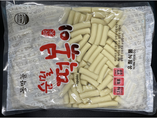 더준푸드시스템 유림식품/ 밀떡볶이/ 1.5kg/ 동막골 순밀떡볶이, 1개, 1.5kg