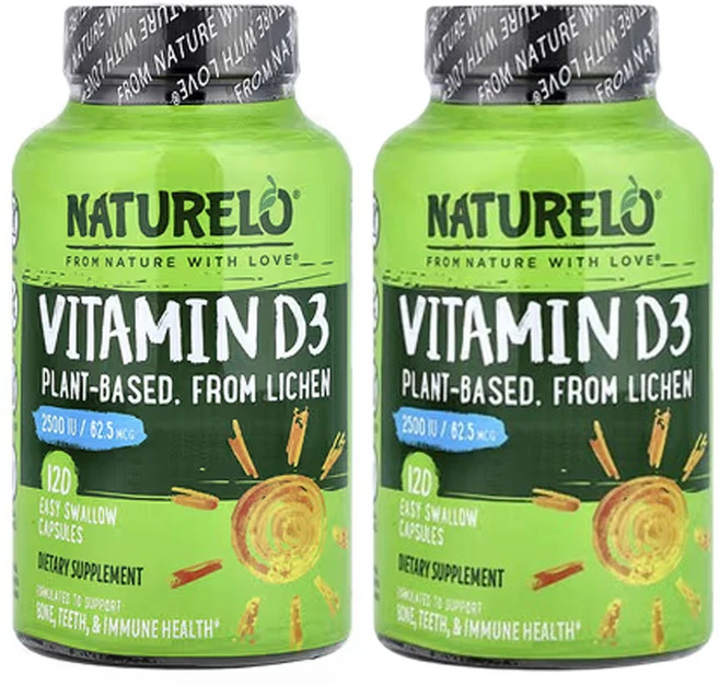 네츄렐로 비타민D3 62.5mcg(2 500IU) 삼키기 쉬운 120캡슐, 2개, 120정 - 쿠팡