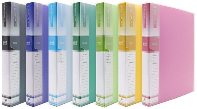 희망화일 인덱스 링 클리어화일 60P / 클리어화일 사무용품 문서정리 서류정리 파일정리, 연두