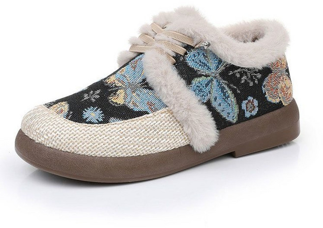 쌍천 겨울 패브릭 슈즈 키높이 통굽 엄마 면화 Y25121302