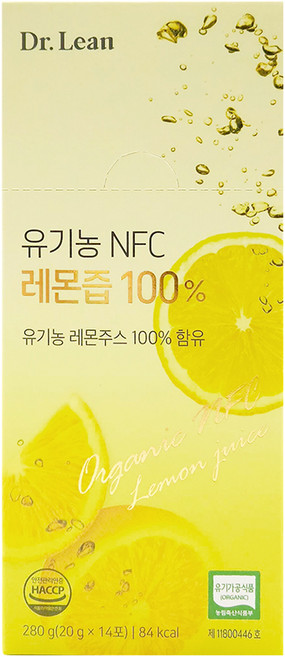 닥터린 유기농 NFC 레몬즙, 280g, 1개