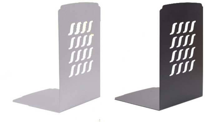 아카데미 북엔드 대형 MB-103 AS코리아 미니책꽂이 튼튼한 철재 L자형 북앤드 1셋트(2개), 블랙