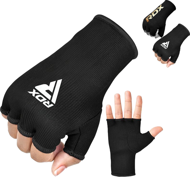 링사이드코리아 RDX 이너 복싱핸드랩 / 목장갑 대체 겔없음 mma 이지핸드랩 1쌍, 1세트, 화이트/블랙