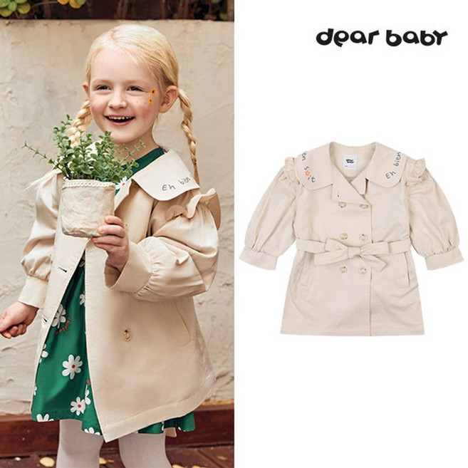 아가방 얀프릴트렌치코트 BEIGE 01P13545121