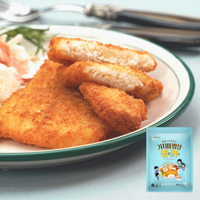 가시제거연구소 생선까스 총 1.1kg 순살 통 가자미살, 550g, 2개