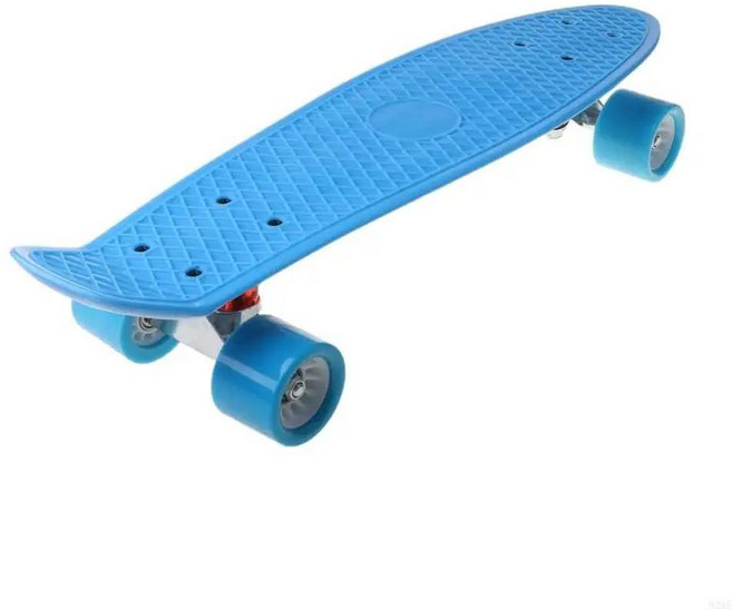 입문용 롱 스케이트 크루져 보드 초보자를 위한 22인치 4륜 싱글 워프 킥 알루미늄 브래킷, Blue, 1개