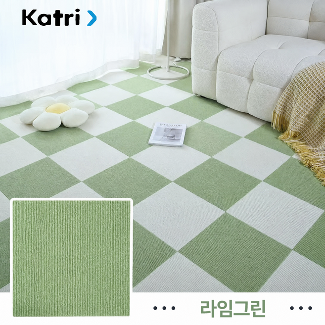ZOZI 타일 카페트 재사용 미끄럼방지 퍼즐 매트 먼지없는 털러그 흡착식 애완 카펫 셀프 DIY 층간소음방지 러그