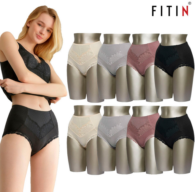[방송히트]피트인 515 빅사이즈 코튼 혼방 하이웨이스트 팬티 8종(90110)