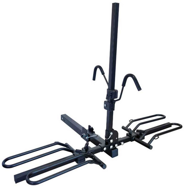 차량용 자전거거치대 후면 수하물 캐리어 장착랙 견인, 1개, 타공형 2대용