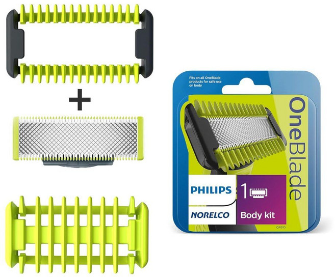 필립스 노렐코 정품 원블레이드 교체용 블레이드 바디 키트 QP610/80, 면도기헤드 면도날 교체용 필립스 노렐코 정품 원블레이드, 기타, QP610/80 NORELCO ONE BLADE BO