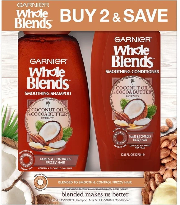 가니어 홀 블랜드 코코넛오일 코코아버터 샴푸 린스 세트, 1개, 370ml, 1개 - 쿠팡