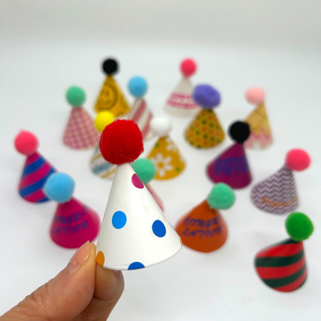 15P 미니 고깔 데코 파티 꾸미기, 15개, 다양한컬러