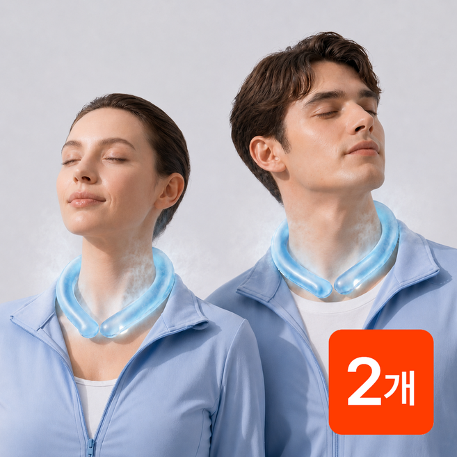 1+1 디온트 18도 오래가는 아이스 넥쿨러, 2개, 블루