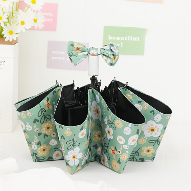 플라워패턴 3단 자동우산 110cm