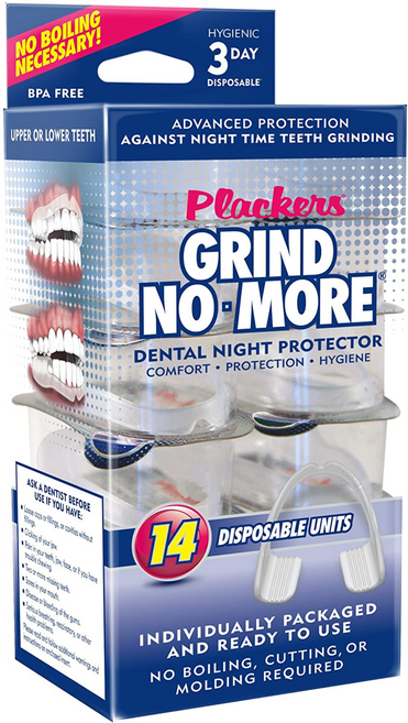 Plackers GRIND NO-MORE 夜間牙齒保護器 無需煮沸, 1套